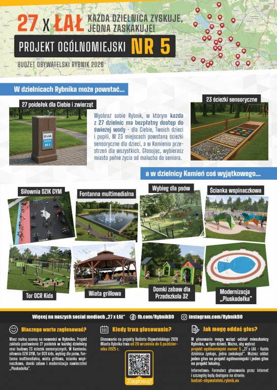 Plakat zachęcający do głosowania na projekt 5