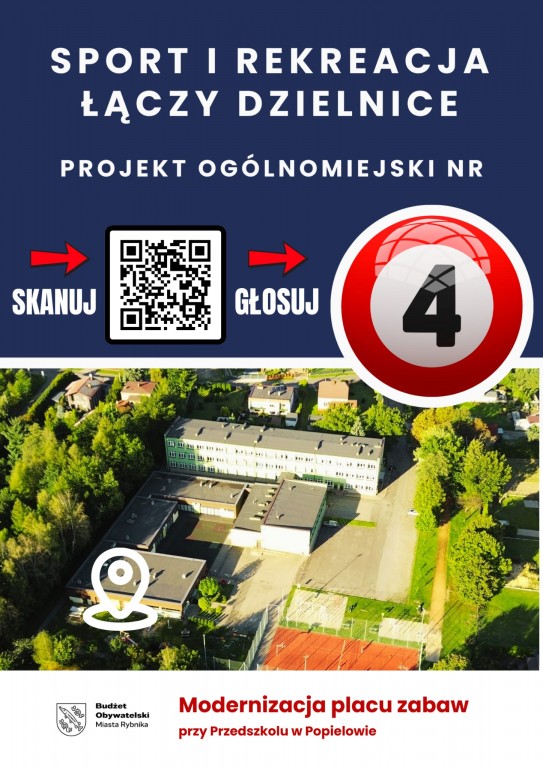 Plakat zachęcający do głosowania na projekt 4
