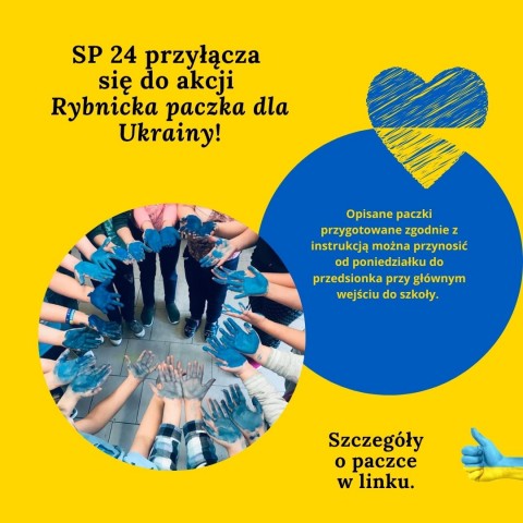SP 24 przyłącza się do akcji Rybnicka paczka dla Ukrainy